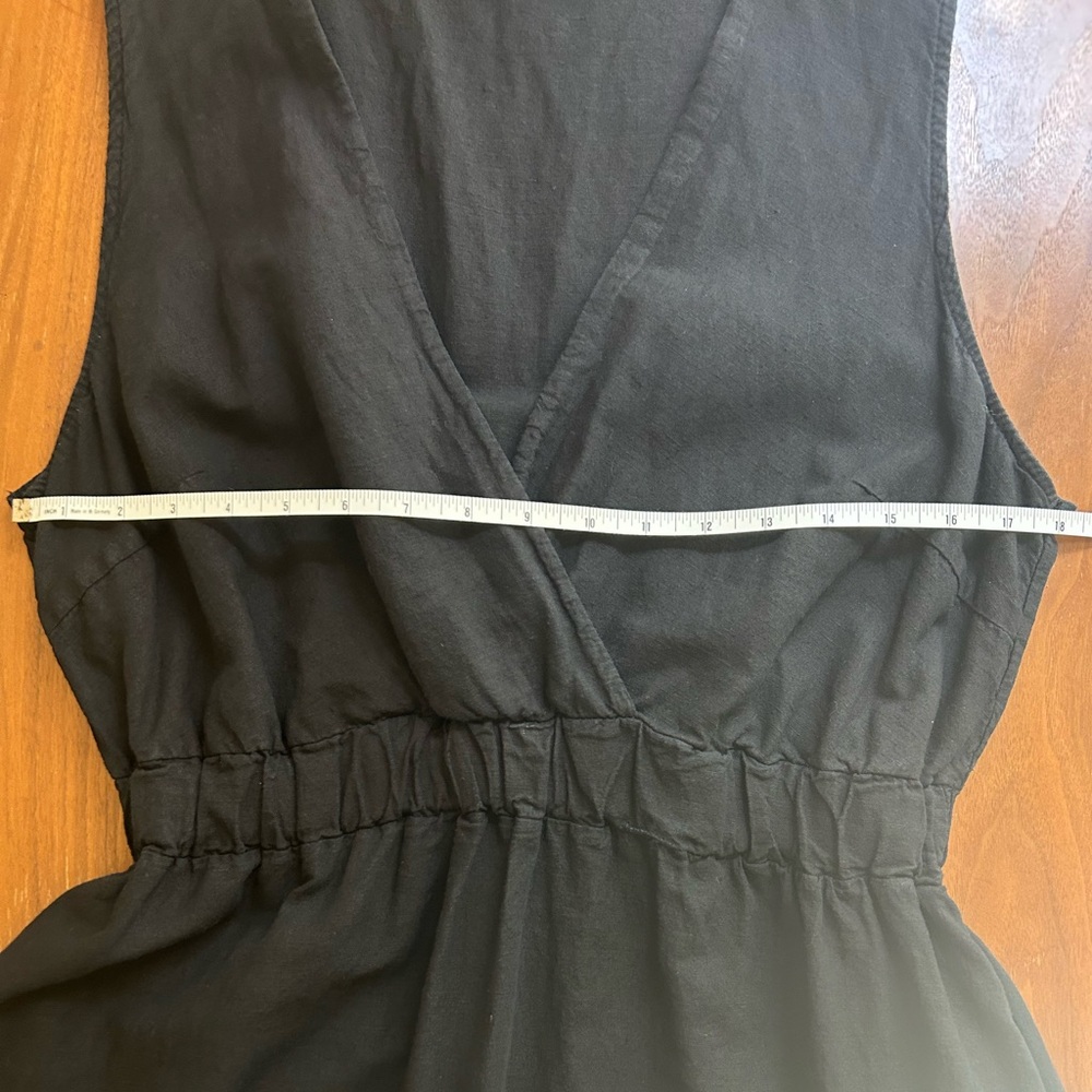 Francesca Bettini Linen/Cotton Blend V-neck Dress | size XL - Picture 9 of 9